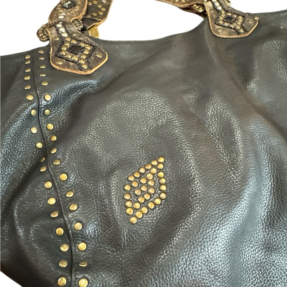 Betsy Johnson Black Leather Tote Bag - Picture 3 of 8